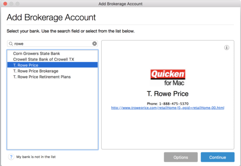 Adding t. rowe price to quicken 2017 for mac download